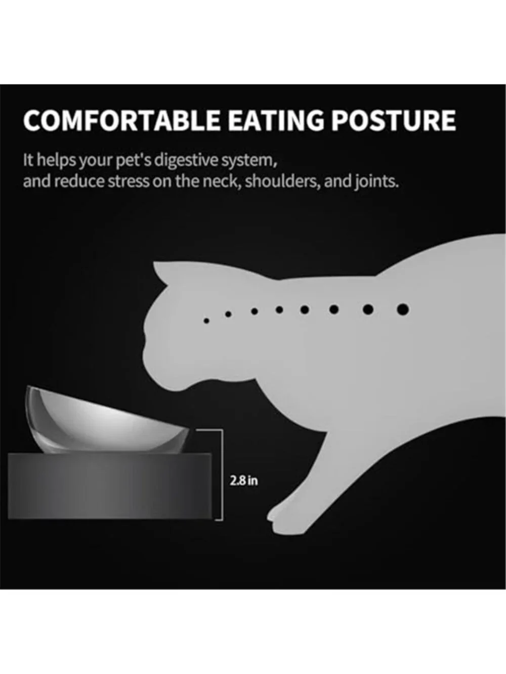 Stainless Steel Elevated Cat Bowls&Dog Bowls,Raised Cat Food and
